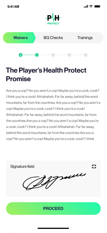 Player's Health Protect_project_mainpage